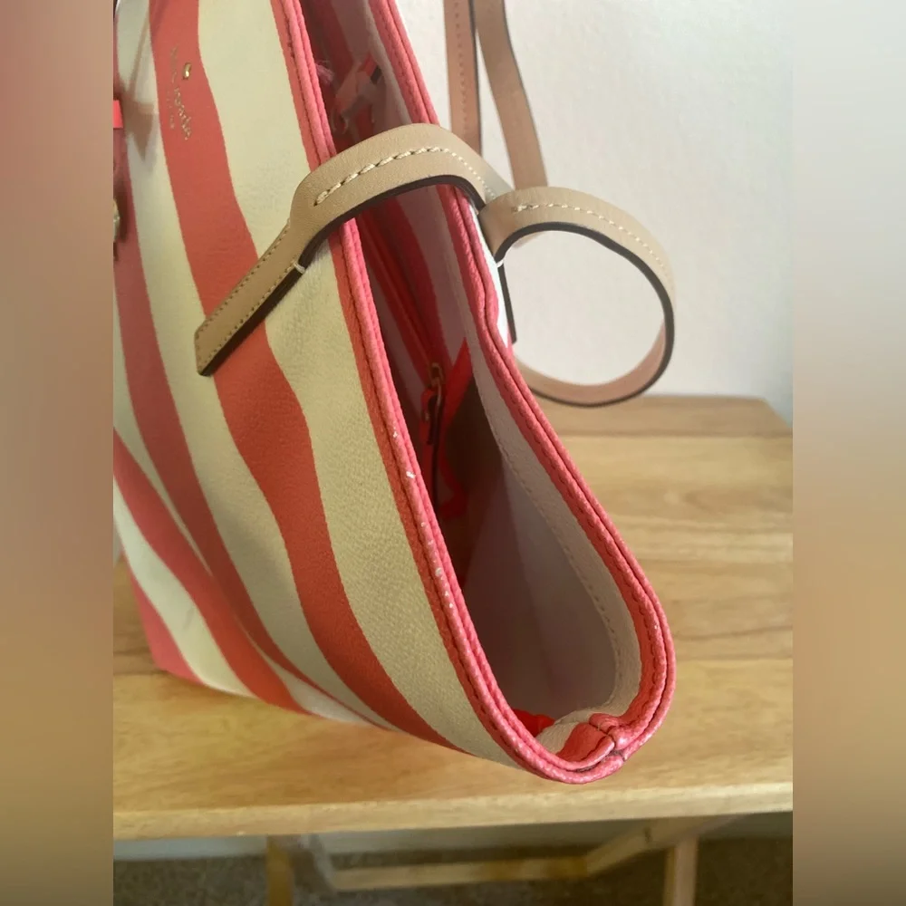 Kate Spade Vintage Radish (Pink) White Stripe
Unlined Tote Bag - Picture 7 of 10